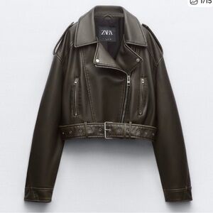 Zara Faux Leather Moto Jacket NWOT